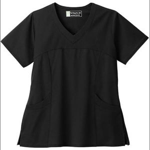 Women's Sporty V-Neck Solid Scrub Top